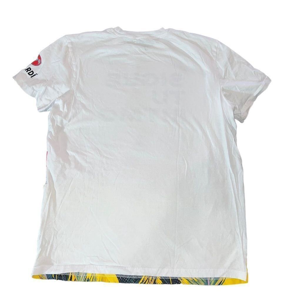 Bacardi T-Shirt Mens Large White Sigue Tu Ritmo Tropical Palm Graphic - Picture 4 of 4